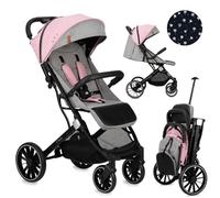 Passeggino MoMi ESTELLE DAKAR a partire da 6 mesi (fino a 22 kg), pieghevole con cintura di sicurezza a 5 punti, cestino porta spesa e funzione di apertura, manico telescopico per il traino