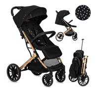 Momi Estelle Dakar - Passeggino Leggero Pieghevole fino a 22 Kg Cestino portaoggetti Corrimano e Cappotta colore Nero