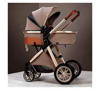 Passeggino Ombrello Compatto Carrozzina Neonato Carrozzina for Neonati di Lusso ad Alto Paesaggio for Ragazze, Passeggino Pieghevole Singolo Compatto Regolabile for Bambini Piccoli (Color : Gold)
