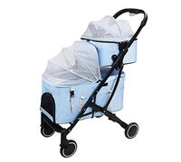 Passeggino per animali domestici a doppio strato Carrozzina per cani e gatti Passeggini staccabili per cani e gatti Attrezzatura per animali domestici Passeggino a due strati Ottimo per gemelli o mu