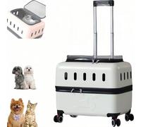 Passeggino per animali domestici, cestino portaoggetti e portabicchieri, 49 x 34 x 48 cm, carrello per cani su ruote, passeggino per cani di taglia media e grande, carrelli per cani su ruote