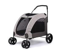 Passeggino per animali domestici Passeggino pieghevole per cani con 4 ruote Portata massima 60 kg Rete di sicurezza e borsa della spesa Colore a scelta | Carrozzina per Animali Carrello per Gatti (G