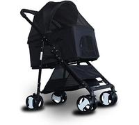 Passeggino per animali domestici per cani di piccola taglia/gatti 3 in 1 Carrozzina per cani economico/Valigia per animali domestici/Culla per seggiolino auto Cestino staccabile Telaio in acciaio in