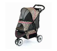 Passeggino per animali domestici per cani di piccola taglia media Carrello da passeggio con 4 ruote Traspirante Ampio spazio Pieghevole Trasportino leggero Tessuto Oxford impermeabile Max.44 (A) (B)