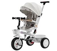Passeggino per bambini con tettuccio,triciclo a doppia direzione con sedile girevole,carrello triciclo per bambini da 2 a 6 anni,ruota in titanio,doppi freni posteriori,ruota anteriore con frizione