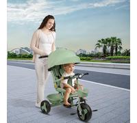 Passeggino per Bambino Leggero e Compatto da 0 Mesi a 4 Anni, Capacità di Carico Massima di 25 kg, Passeggino Pieghevole, Schienale Reclinabile, 100 * 75 * 50 cm - Verde