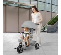 Passeggino per Bambino Leggero e Compatto da 0 Mesi a 4 Anni, Capacità di Carico Massima di 25 kg, Passeggino Pieghevole, Schienale Reclinabile, 100 * 75 * 50 cm - Grigio