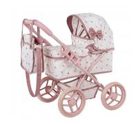 Passeggino per bambole a partire da 2 anni, leggero e pieghevole, per bambole fino a 40 cm, con borsa e cestino inferiore, ruote EVA per interni ed esterni