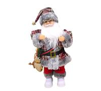 Passeggino per bambole Babbo Natale in peluche cantano canzoni inglesi, Babbo Natale, giocattoli per bambini e bella casa delle bambole in legno (36 x 15,6 x 12,6 cm)