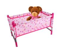 Passeggino per bambole - Design carino e colorato, passeggino per bambole, passeggino pieghevole con maniglia, passeggino rosa per bambole per bambini