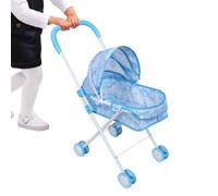 Passeggino Per Bambole,Gioco Simbolico Passeggino Con Capottina | Carrozzina Piegevole per Bambini - Per Bambini Bambine Casa Viaggio Festa Compleanno Scuola Esterno