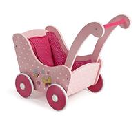 Passeggino per bambole in legno fino a 54 cm, carrozzina per bambole in legno, altezza 43 cm
