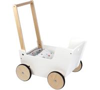 small foot Carrozzina per Bambole in Legno Little Button, incl. Lenzuola reversibili, dai 3 Anni in su, 12496