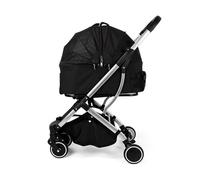 Passeggino Per Cani 2 In 1 Box Per Trasporto Cani Borsa Da Trasporto Per Cani Pieghevole Carrello Per Animali Con Finestre A Rete Capacità Di Trasporto Fino A 20 Kg (Color : Black)