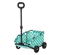 Passeggino per cani a 4 ruote, leggero e portatile, per cani e gatti di piccola e media taglia, ideale per viaggi e passeggiate, carrello da jogging in colore verde