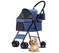 Passeggino per cani alla moda, passeggini per cani di taglia piccola e media, accessori da viaggio per carrozzina, passeggino per cuccioli pieghevole leggero, passeggino a 4 ruote, borsa per la m