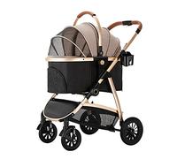 Passeggino per cani Carrello da passeggio 3 in 1 Passeggini per animali domestici per cani di piccola taglia e media Gatti con trasportino staccabile per viaggiare Design pieghevole con una mano 44