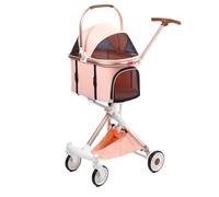 Passeggino Per Cani Carrozzina Per Cani Passeggino Per Cani Pieghevole Passeggino Per Animali Domestici Per Cani Di Piccola Taglia E Gatti, Trasportino Da Viaggio A 4 Ruote Con Cestino Portaoggetti Pa