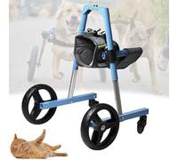 Passeggino per cani con gamba anteriore regolabile, leggero, con supporto per la mobilità, carrello per cani a 4 ruote per supporto gamba e anca