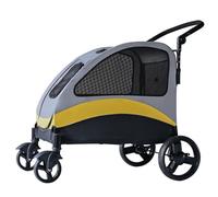 Passeggino per cani da compagnia Passeggino pieghevole per cani per uso esterno Passeggino per animali domestici da jogger con 4 ruote e lucernario in rete per cani di piccola taglia media Gatti