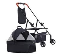 Passeggino per cani di piccola taglia, carrello da viaggio con borsa tascabile, carrello rimovibile per gatti.