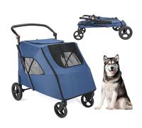 Passeggino per cani di taglia extra large, passeggino per cani e gatti, rimorchio pieghevole per cani e gatti, carrello pieghevole per cani, trasportino per cani e carrello pieghevole, passeggino per