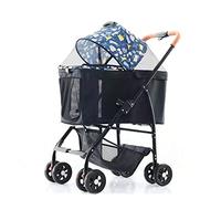 Passeggino per cani di taglia piccola e media con culla rimovibile, pieghevole 3 in 1, passeggino multifunzionale ideale per cani e gatti, comodo e versatile