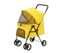 Passeggino per cani e gatti di piccola e media taglia, leggero, a 4 ruote, per passeggiate facili