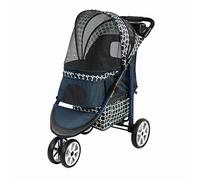 Passeggino per cani/gatti/animali domestici compatto e portatile con ruote resistenti (blu) (blu)