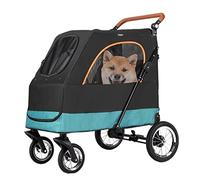 Passeggino per cani Passeggino per animali domestici Passeggino per cani di grandi dimensioni con porta anteriore e posteriore Tipo pieghevole con un solo tocco Adatto per animali domestici di peso