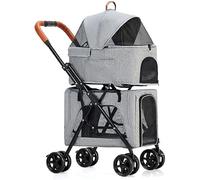 Passeggino per cani Passeggino per animali Il passeggino per animali è dotato di una cintura di sicurezza sicura e di un doppio pulsante di accesso che ti consente di accedere rapidamente al tuo ani