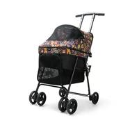 Passeggino Per Cani Piccoli Passeggino Per Cani E Animali Domestici Con Cesto Portaoggetti Per Gli Acquisti Facile Da Piegare Maniglia Soft Touch Regolabile Altezze Fino A 10 Kg(Black)