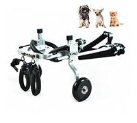 Passeggino per cani regolabile a ruote,sedia a rotelle a per aiutare gli animali domestici con malattie alle gambe a ritrovare la mobilità（XXXS）