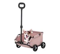 Passeggino per cani - Trasportatore per gatti con ruote | Passeggino leggero e pieghevole a 4 ruote per viaggiare, shopping, passeggiate e giocare, passeggino per cani di piccola taglia