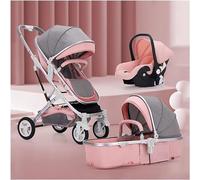 Passeggino per neonati e bambini passeggino 3 in 1 carrozzina di lusso pieghevole campeggio a due vie organizer per passeggino e coperta di cotone/borsa mamma (colore: D)