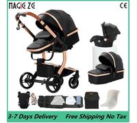 Passeggino per neonati ultraleggero Carrello per neonati Attrezzatura per neonati Passeggino 4 in 1 Carrozzina da viaggio ad alto paesaggio Passeggino per seggiolino auto stile Doona