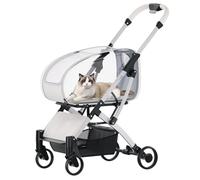 Passeggino pieghevole 3 in 1 con trasportino rimovibile e parasole, impermeabile e su tutti i terreni, per cani e gatti di piccola e media taglia