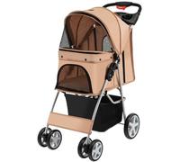 Passeggino pieghevole per animali domestici PW10039BE, beige - N
