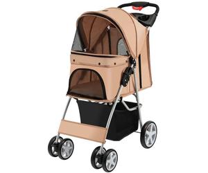 Passeggino pieghevole per animali domestici PW10039BE, beige - N
