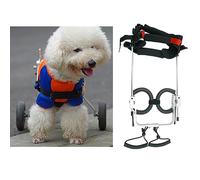 Passeggino Pieghevole per Animali Domestici su Sedia a Rotelle per Cani, Sedie a Rotelle per Animali Domestici in Alluminio Aiuta a Camminare con Le Gambe Posteriori Disabili, Scooter per An