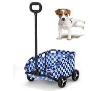 Passeggino pieghevole per cani e gatti di piccola taglia, leggero e compatto, design comodo e facile da usare per i viaggi