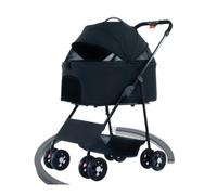 Passeggino pieghevole per cani e gatti, trasportino rimovibile con 3 cestini, ideale per viaggi con animali domestici