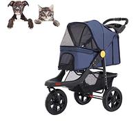 Passeggino pieghevole portatile per cani e gatti, funzionamento con una sola mano, contenitore con un pulsante, traspirante, completamente chiuso, senza corpo, pneumatico gonfiabile
