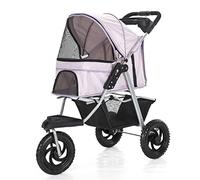 Passeggino Premium a 3 ruote/per animali domestici per cani e gatti di taglia piccola e media Passeggino per gatti per passeggini da viaggio Facile da piegare con una sola mano Caricamento della fod