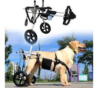Passeggino regolabile per cani con struttura in metallo per cani disabili, aiuta gli animali domestici con zampe posteriori paralizzate a riacquistare mobilità