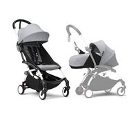 Passeggino Stokke YOYO3 con Newborn Pack - Include telaio bianco, YOYO 6+ Color Pack (Stone) e 0+ Newborn Pack (Stone)