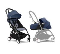Passeggino Stokke YOYO3 con Newborn Pack - Include telaio nero, YOYO 6+ Color Pack (Air France Blue) e 0+ Newborn Pack (Air France Blue)