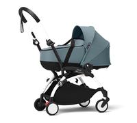 Passeggino Stokke YOYO3 con Newborn Shell (Aqua) - Include telaio (bianco), Newborn Shell, materasso doppio, coprigambe, tracolla imbottita e borsa protettiva per riporre il passeggino