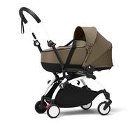 Passeggino Stokke YOYO3 con Newborn Shell (Toffee) - Include telaio (bianco), Newborn Shell, materasso doppio, coprigambe, tracolla imbottita e borsa protettiva per riporre il passeggino