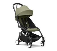 Passeggino Stokke YOYO3 da 6 mesi - Include telaio nero/cuscino seduta Olive + Capottina - Si ripiega e si apre in un lampo - Leggero e compatto - Compatibile con il bagaglio a mano